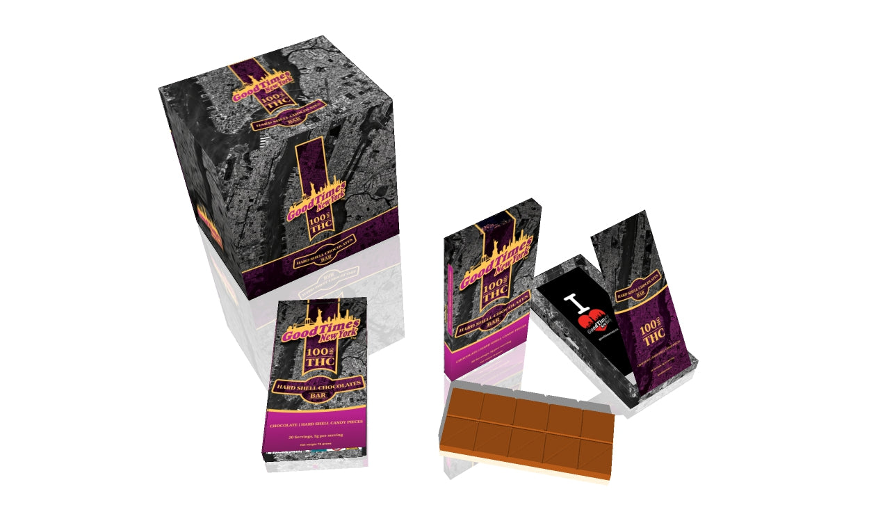 Hard Shell Candy Pieces Chocolate Bar - 100mg THC